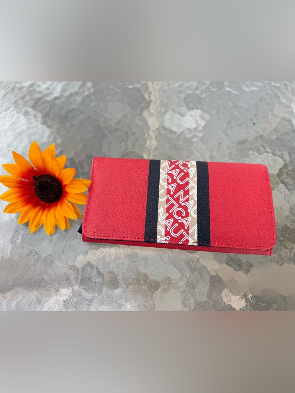 🔥 Nautica Red Money Manager Continental Wallet RFID